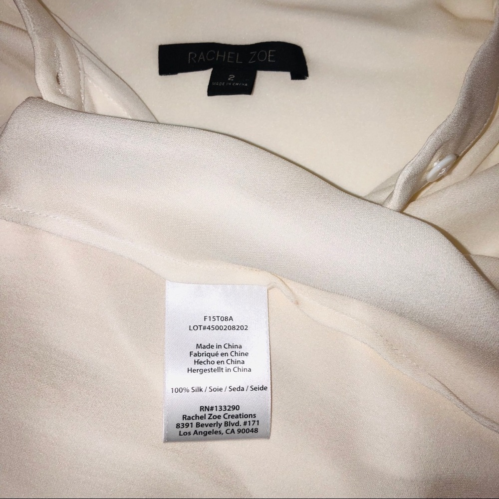 Rachel Zoe ruffle front silk blouse - Picture 3 of 4